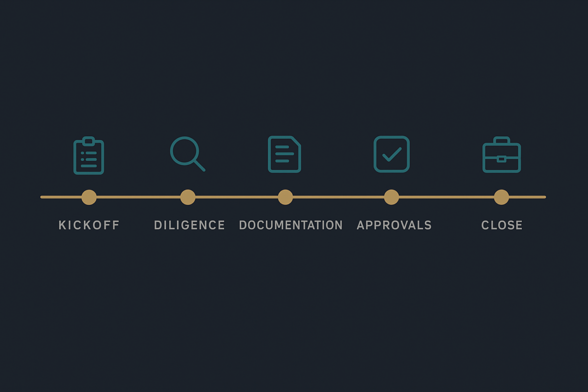 Deal Timeline: What Actually Happens Between Term Sheet and Close (and What Slows It Down)